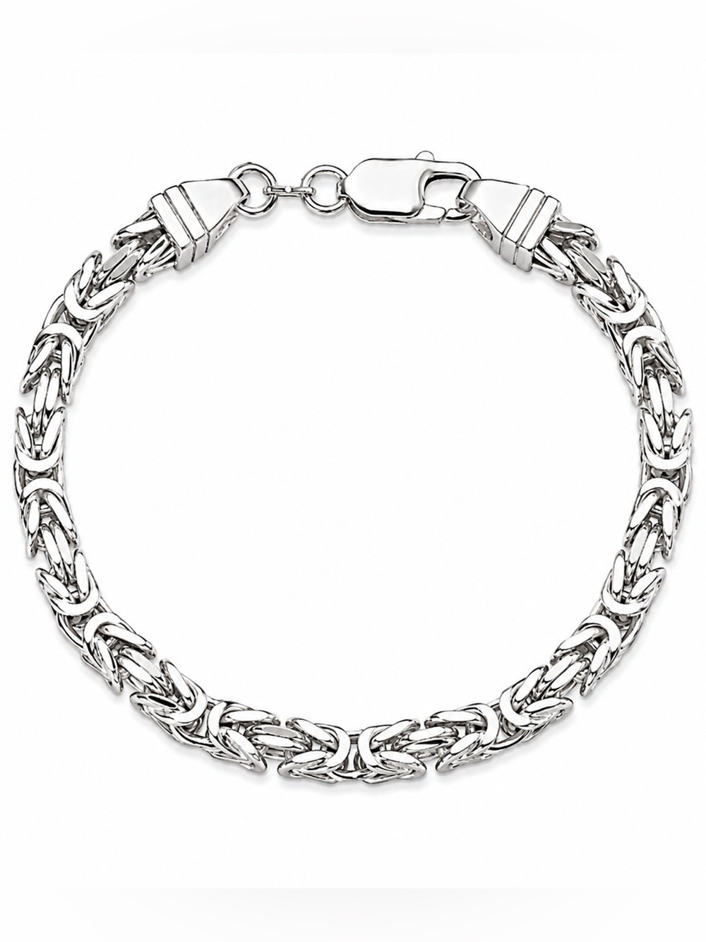✨ Italian 925 Sterling Silver Byzantine Chain Bracelet – 8” ✨